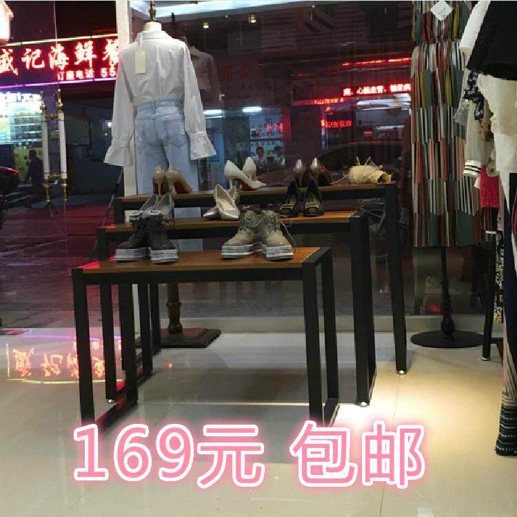 流水台服装货架木质展示台陈列台高低台中岛架服装店陈列桌子服饰