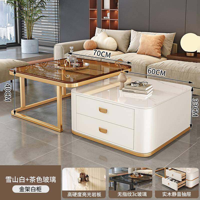 岩板茶几客厅2024新款家用小户型轻奢高级感大理石茶几电视柜组合,收纳整理,烫衣板及配件,淘宝优惠券,粉丝福利购,淘宝优惠卷