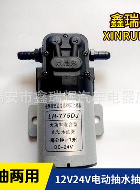 12V24V汽车抽水泵抽油泵低压电动洗车泵自吸隔膜泵微型水泵7升
