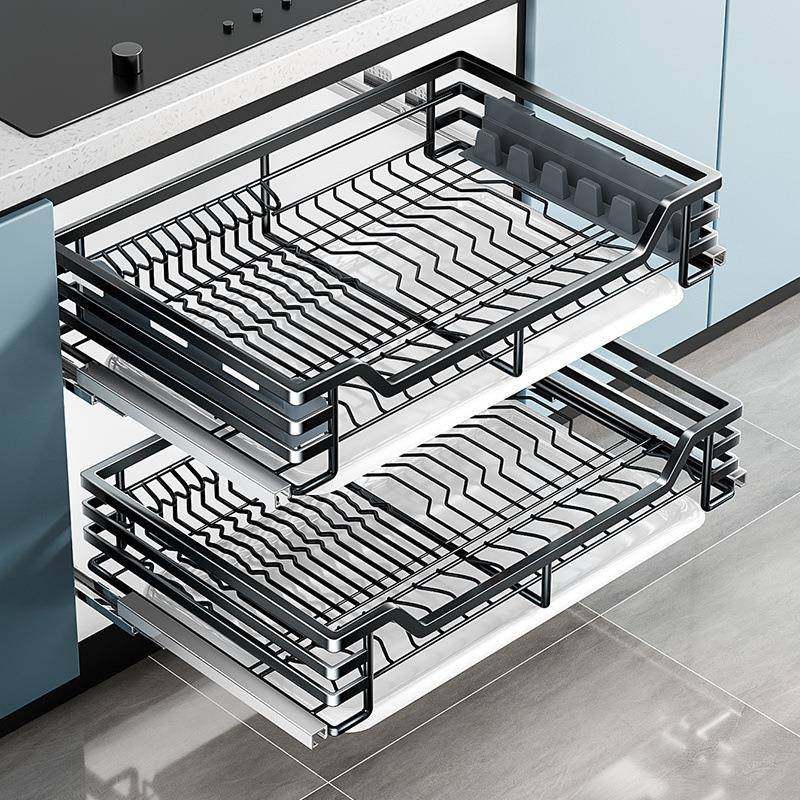 拉篮厨房橱柜抽屉式碗篮304不锈钢方钢双层调料柜厨柜碟碗供应链,畜牧/养殖物资,畜牧/养殖器械,淘宝优惠券,粉丝福利购,淘宝优惠卷