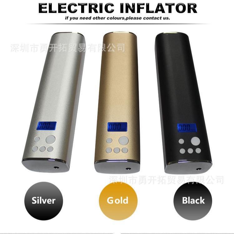 150PIS内置电池DC12V智能数显充气泵小汽车自行车打气泵椭圆款