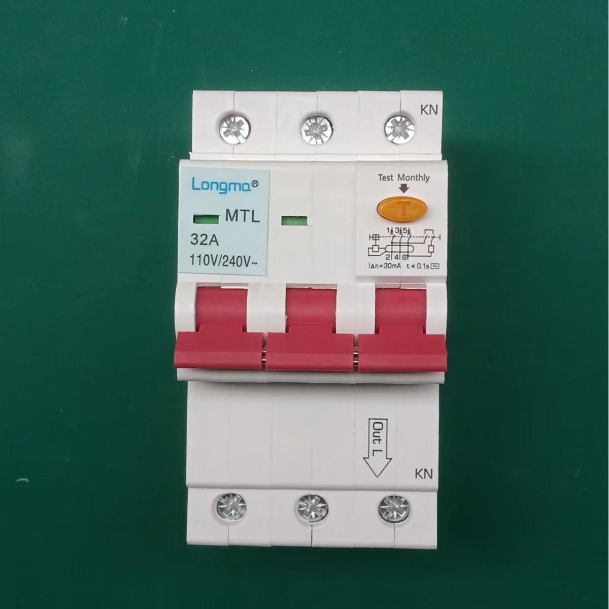 隆马电器~110v三相三线漏电开关120v三相三线200v漏电保护器240v