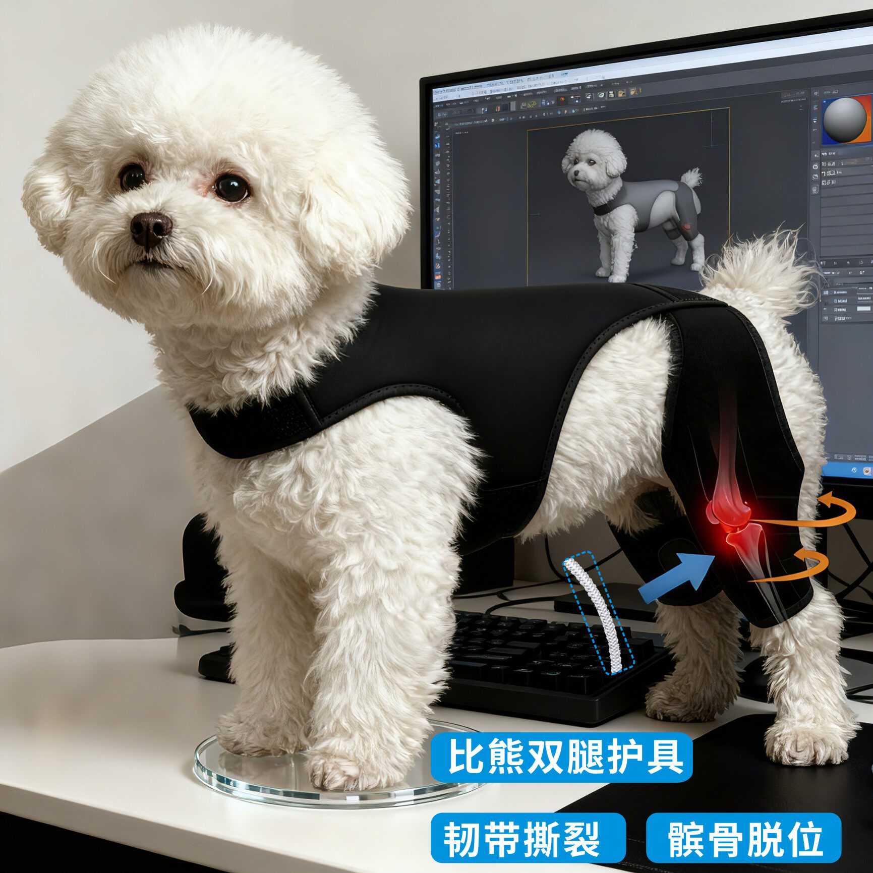 狗狗护膝后腿稳定器缓解痛