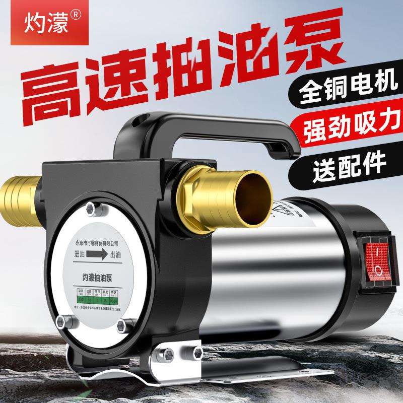 电动抽油泵12v24v通用220v柴油泵小型加油机抽油机自吸泵吸油