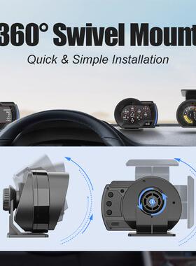 新款跨境热销GPS双模行车电脑HUD抬头显示器OBD汽车仪表坡度仪