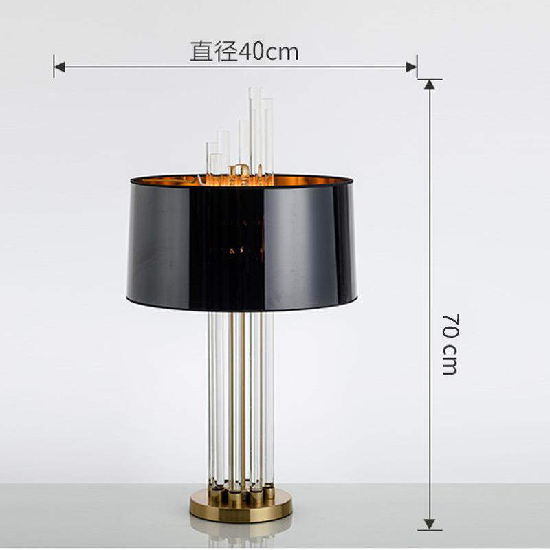 美式水晶玻璃棒装饰台灯设计样板房客厅灯饰酒店大堂别墅豪华台灯