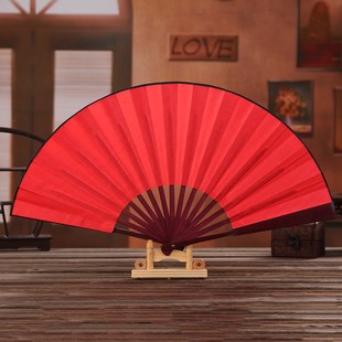 61N红色扇子双囍喜扇子折扇舞婚庆道具结婚嫁妆扇子好合嫁娶