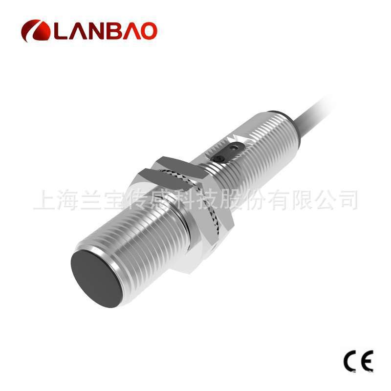 兰宝光电开关PR12-BC金属圆柱直流三线NPN常开24vM12漫反射传感器