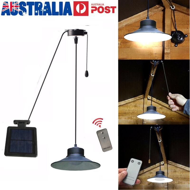 太阳能拉线灯遥控LED吊灯工具房灯太阳能LED吊灯分体式太阳能灯