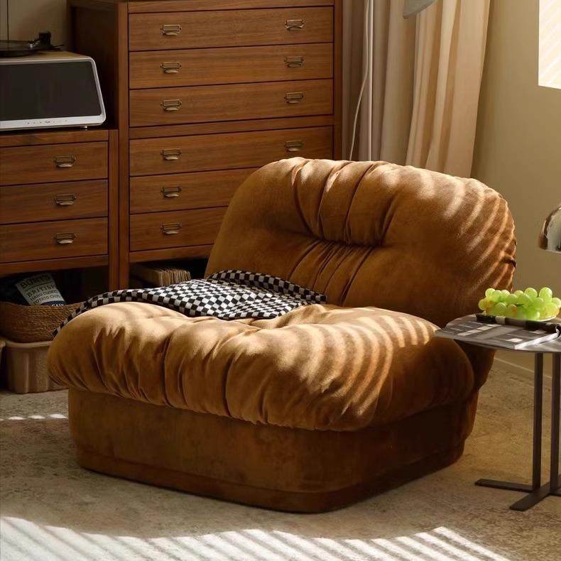 简约复古风单人沙发中古布艺客厅家用民宿酒店沙发椅休闲懒人沙发,3C数码配件,USB灯,淘宝优惠券,粉丝福利购,淘宝优惠卷