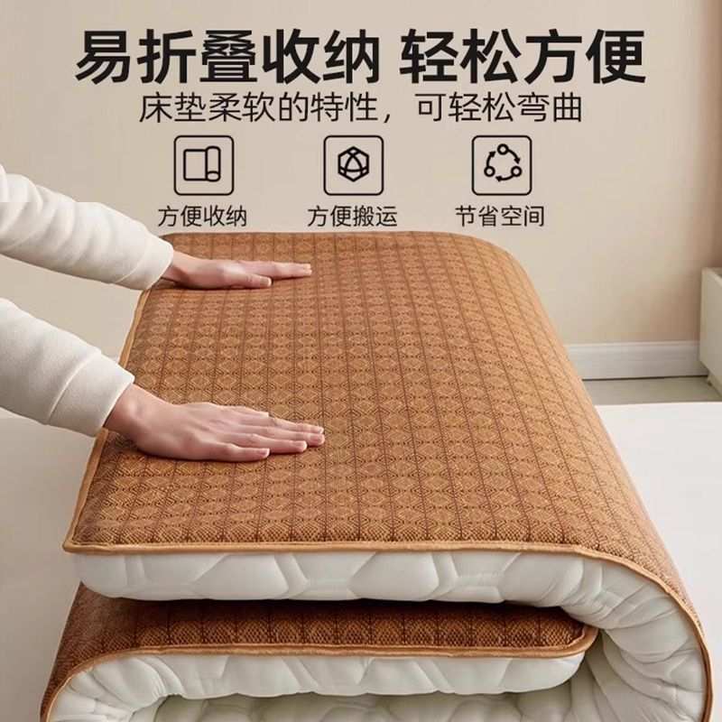 双面两用藤席床垫单人学生宿舍床垫子出租房塌塌米床褥子折叠式