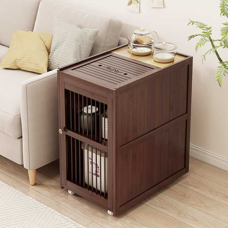 沙发边几茶水柜茶几泡茶一体茶桌边柜烧水台可移动茶台家用小茶车