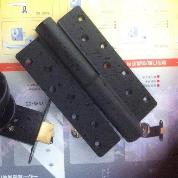 兰玛玛卡黑色隐形门合页闭门器液压缓冲定位弹簧自动关门闭门器
