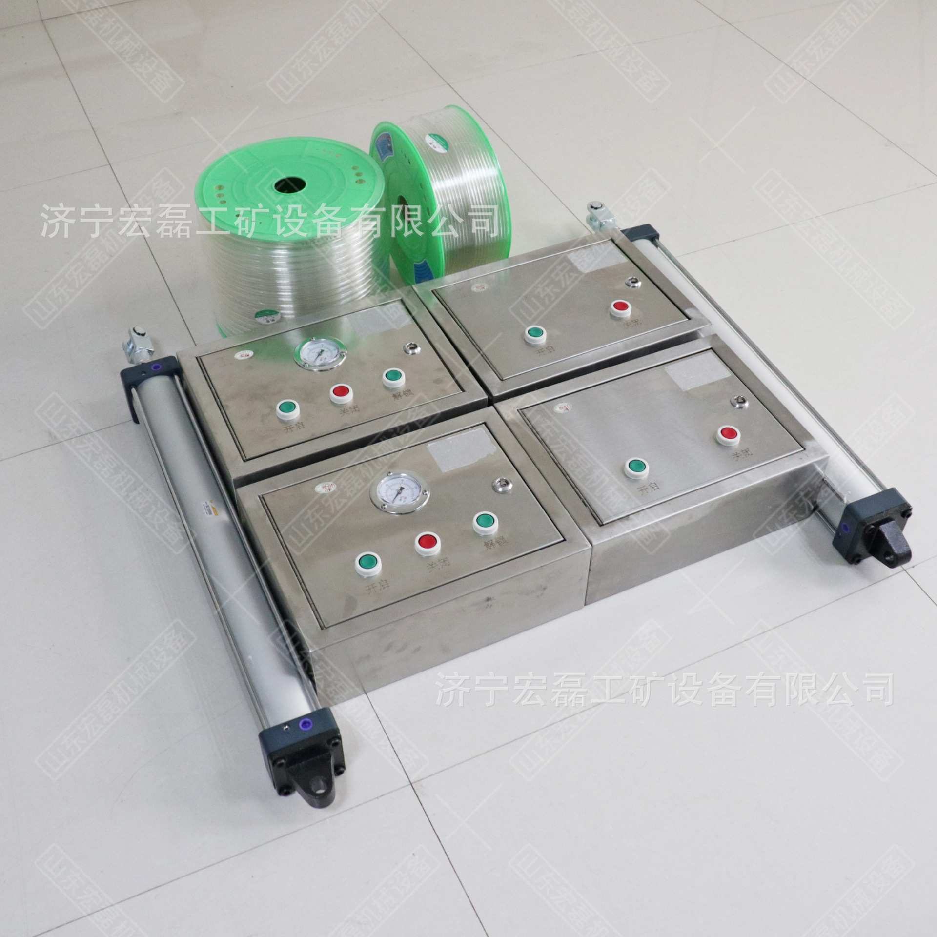 矿用风门气动闭锁装置全自动红外线语音控制箱平衡风门气控装置