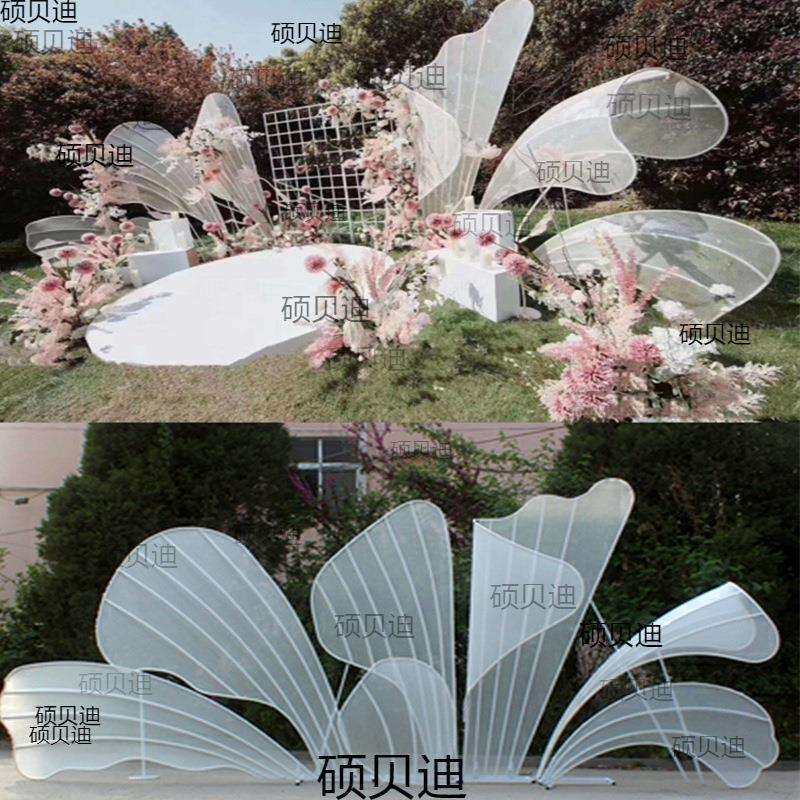 婚庆新款蝶舞背景花瓣背景阳光膜道具舞台装饰婚礼用品铁艺