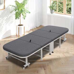 金亚伟创折叠床单人四折海绵床办公室午休床简易陪护床（90cm宽）