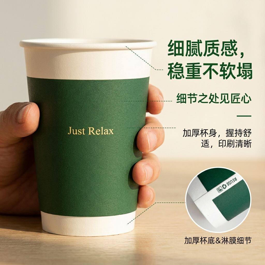 大航200只一次性不焦绿纸杯