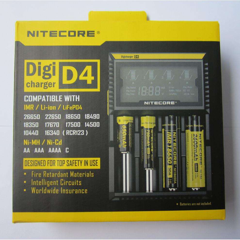 NITECORE奈特科尔 D4 液晶显示充电器18650 26500充电器