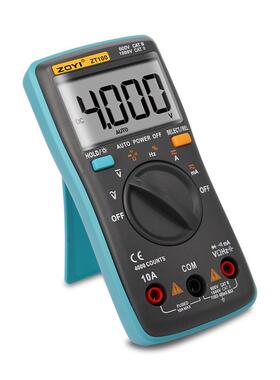 众仪电测ZT100高精度4000字数字显示自动量程电子表ZOYI牌万用表