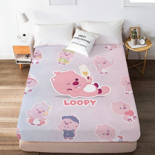 露比loopy海狸磨毛床笠单人单件柔软家用床垫保护罩子学生宿舍款
