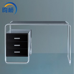 电脑桌子 长方形带抽办公桌台式 S285 Desk简约现代书桌不锈钢板式