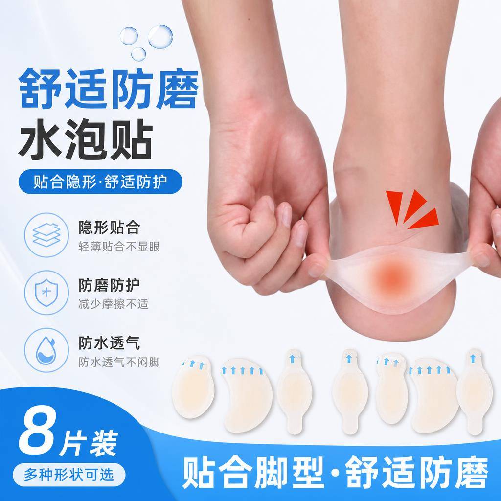 防磨脚神器脚后跟贴防打脚高跟鞋脚后跟贴磨脚贴水泡贴女防磨脚贴