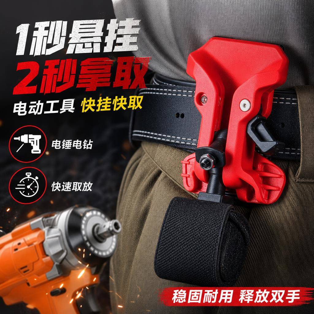 工地专用电动工具快挂卡扣耐磨球头挂钩电钻腰带随身悬挂配件