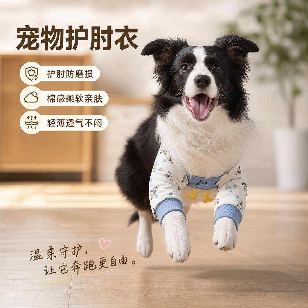 狗狗护肘护膝衣加大加厚前腿关节保护套宠物边境牧羊犬金毛中大型