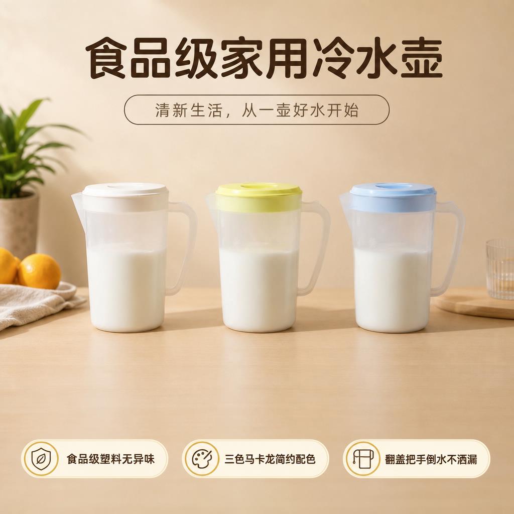 小水壶水壶塑料冷水壶豆浆壶茶果汁扎壶凉水杯大杯子储水壶大水壶