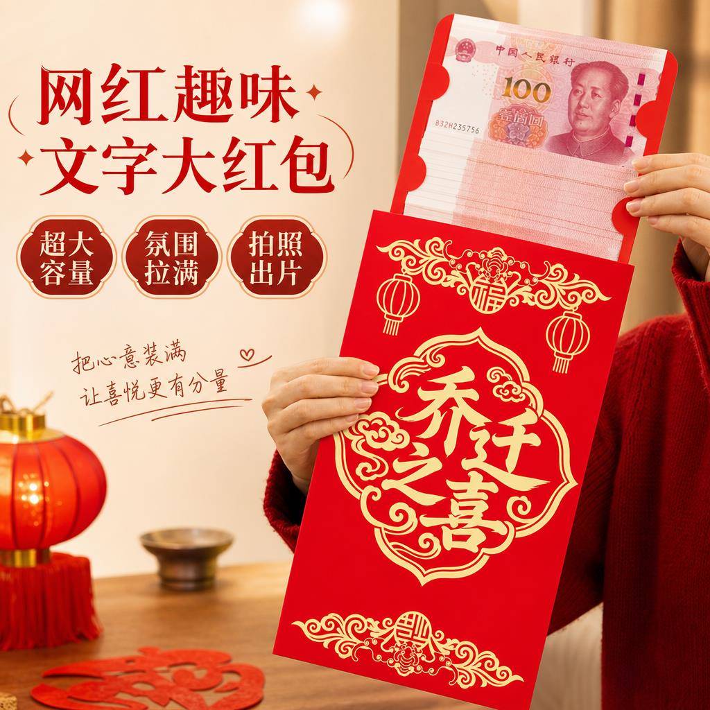 一个亿超级大红色包2026新款公主请发财巨款利是封520创意惊喜礼