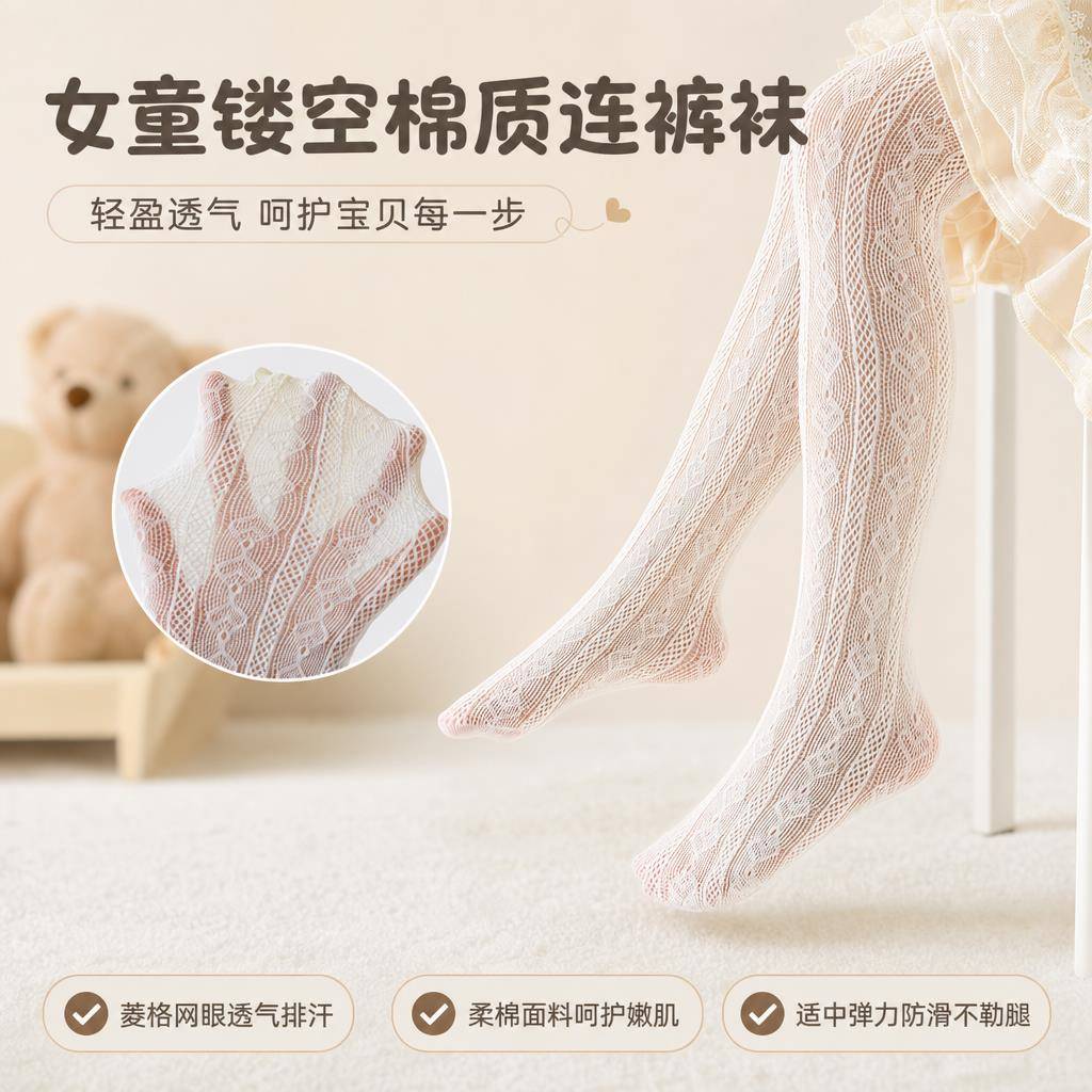 2026新款女童袜子夏季薄款女孩a类宝宝打底裤袜洛丽塔儿童连裤袜