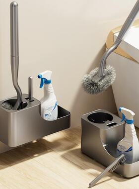 枪灰手色马刷免打用孔ct-001厕所刷子家长柄清洁套桶装卫生间洗马