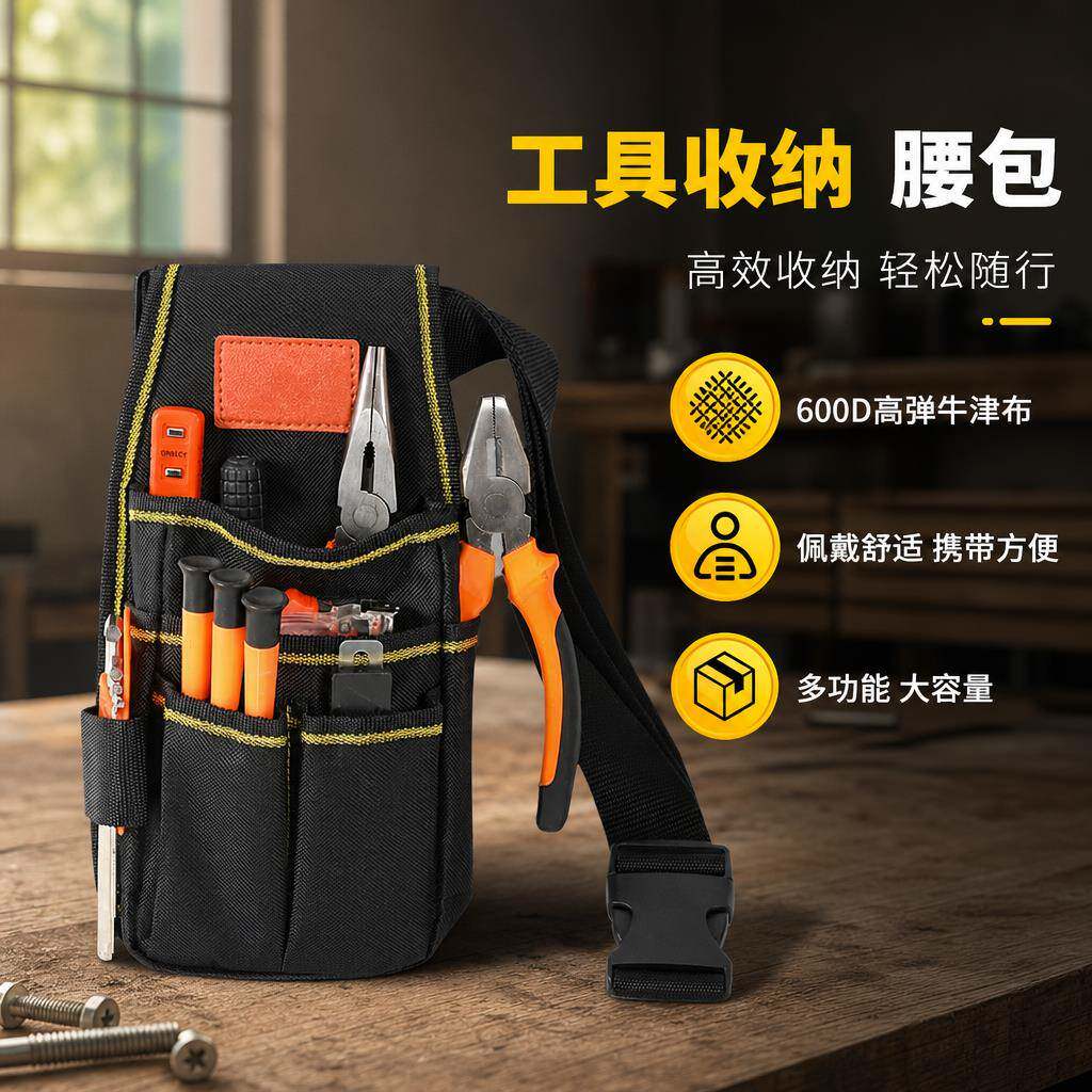工具腰包多功能维修袋小号电工腰带电钻工具包男工地用加厚大容量