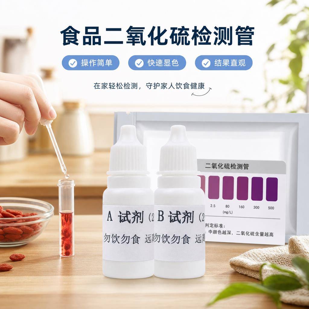 二氧化硫检测试剂中药燕窝枸杞坚果硫磺熏蒸硫亚硫酸盐快速检测管