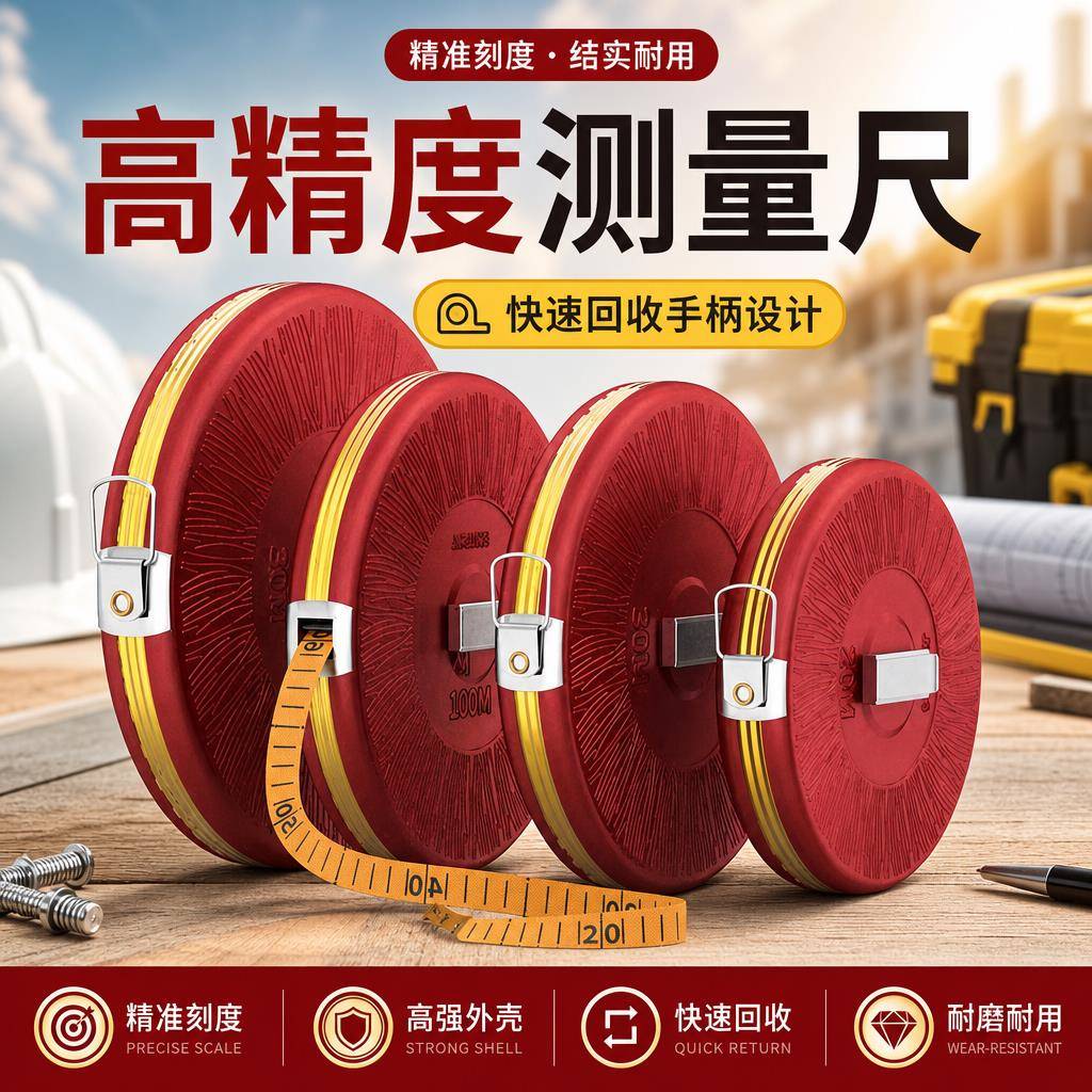 皮卷尺皮尺布卷尺纤维卷尺20 30 50 100米米尺土地体育量衣麻布尺