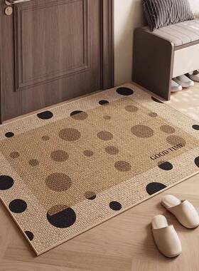 瑞Stok 日式典入户门垫地亚入户门地麻脚垫可裁剪进门门口c原木风