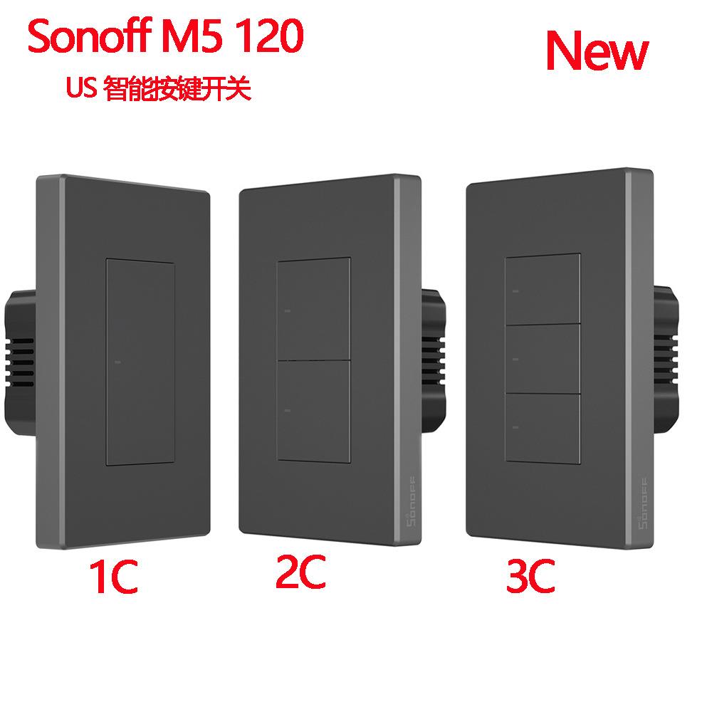 Sonoff M5 120 1C 2C 3C美规按键开关智能wifi情景开关语音易微联图片