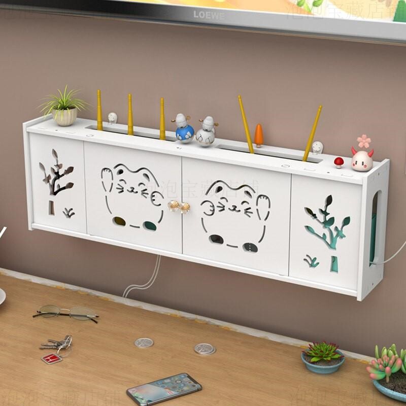 电视上置物架机顶盒路由器架子壁挂式放无线网的光猫一体路由器和