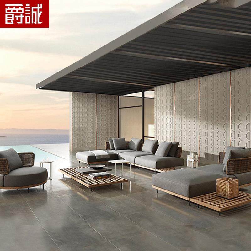 户外柚木藤沙发露天阳台庭院休闲组合沙发编藤北欧户外沙发,收纳整理,烫衣板及配件,淘宝优惠券,粉丝福利购,淘宝优惠卷