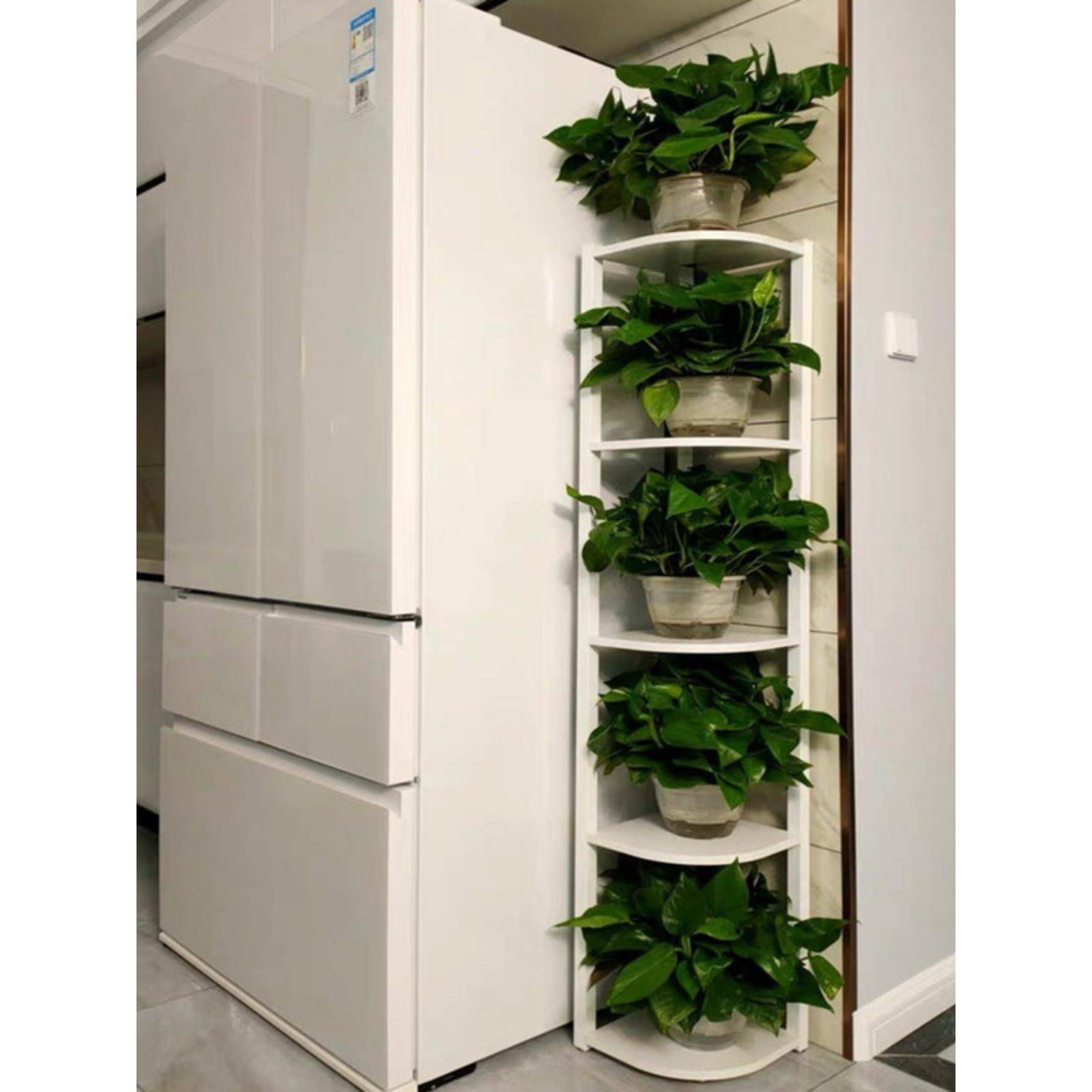 花架墙角三角置物架多层客厅书架转角置物架拐角阳台家用装饰新品