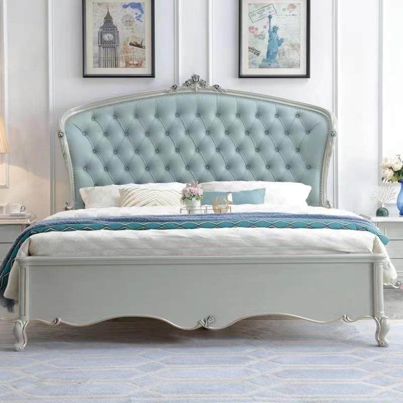 法式奢华实木雕花双人床简约套房主卧公主床轻奢现代孔雀蓝网红床,纺织面料/辅料/配套,纺织机械配件,淘宝优惠券,粉丝福利购,淘宝优惠卷