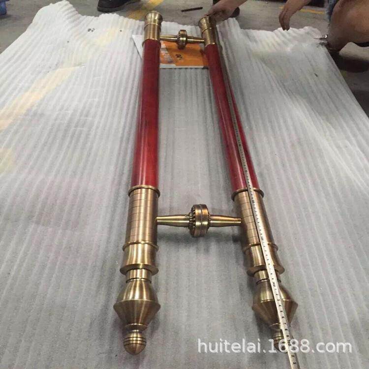 现代简约高端大门把手柄玻璃门拉手轻奢实木酒店包厢不锈钢大拉手