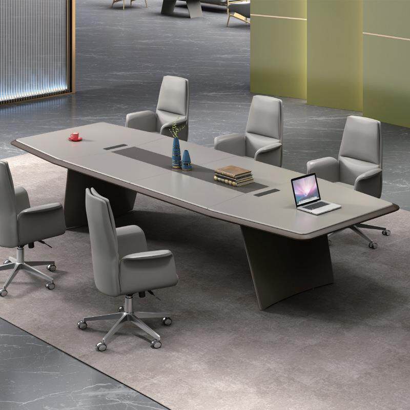 办公家具会议桌长桌简约现代大型会议室接待洽谈办公桌组合加厚台