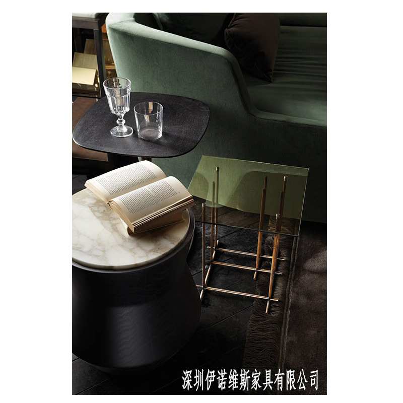 现代简约创意大理石边几迷你小茶几小圆几小圆桌子圆形沙发边角几