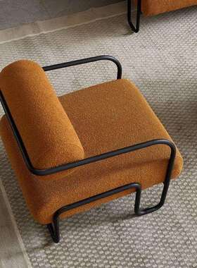 CSP1北欧设计师单人懒人铁艺极简网红沙发椅小户型客卧室阳台