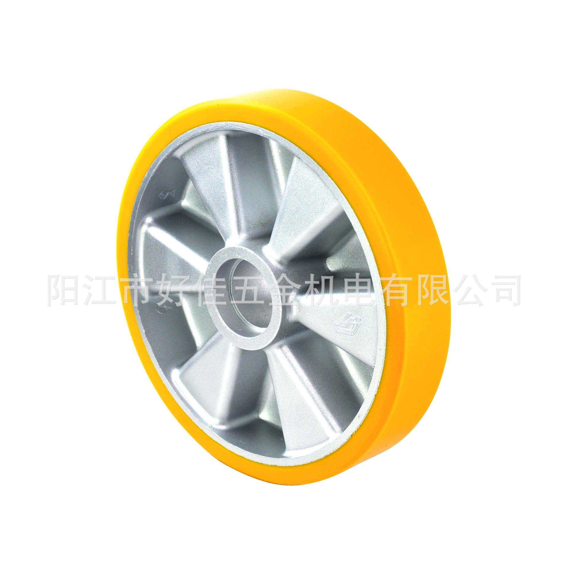 源头工厂直供10X2双轴承高耐磨超重型铝芯聚氨脂（PU）脚轮