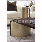 美式 乡村现代简约实木轻奢会客茶几创意设计客厅洽谈室别墅样板房