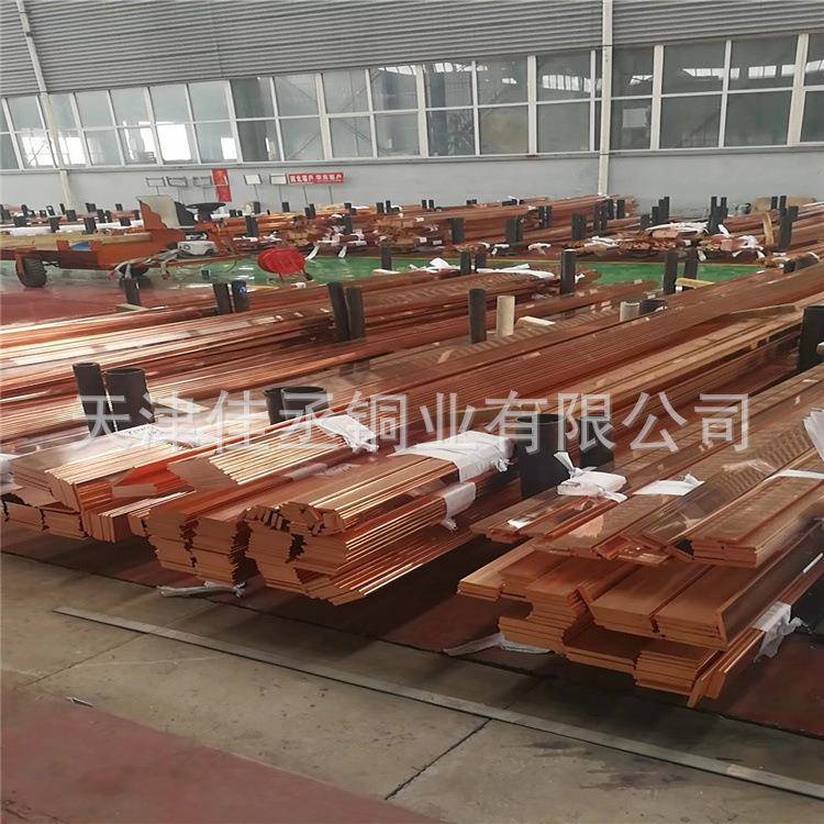 TU1 TU2紫铜排 接地扁铜 镀锡TMY铜母线 高电导率 折弯打孔