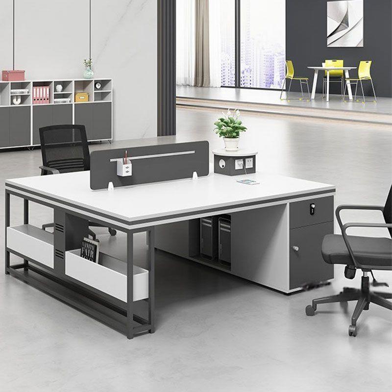 办公职员桌椅组合简约现代四4六6双人位办公室屏风卡座工位财务桌