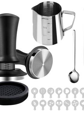 咖啡压粉器带刻度可调节按压式布粉器恒力压粉器拉花压粉器具套装